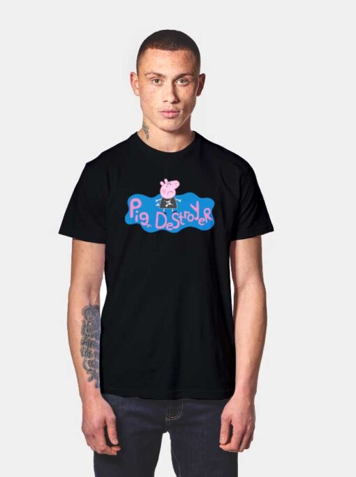 Peppa Pig The Pig Destroyer Punk T Shirt