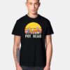 Pot Head Stone Plant Retro Sunset T Shirt