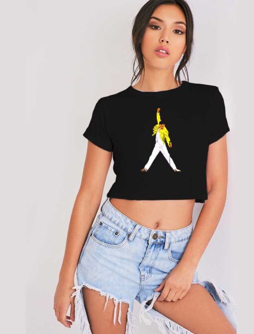 Queen Freddie Mercury Signature Pose Crop Top Shirt