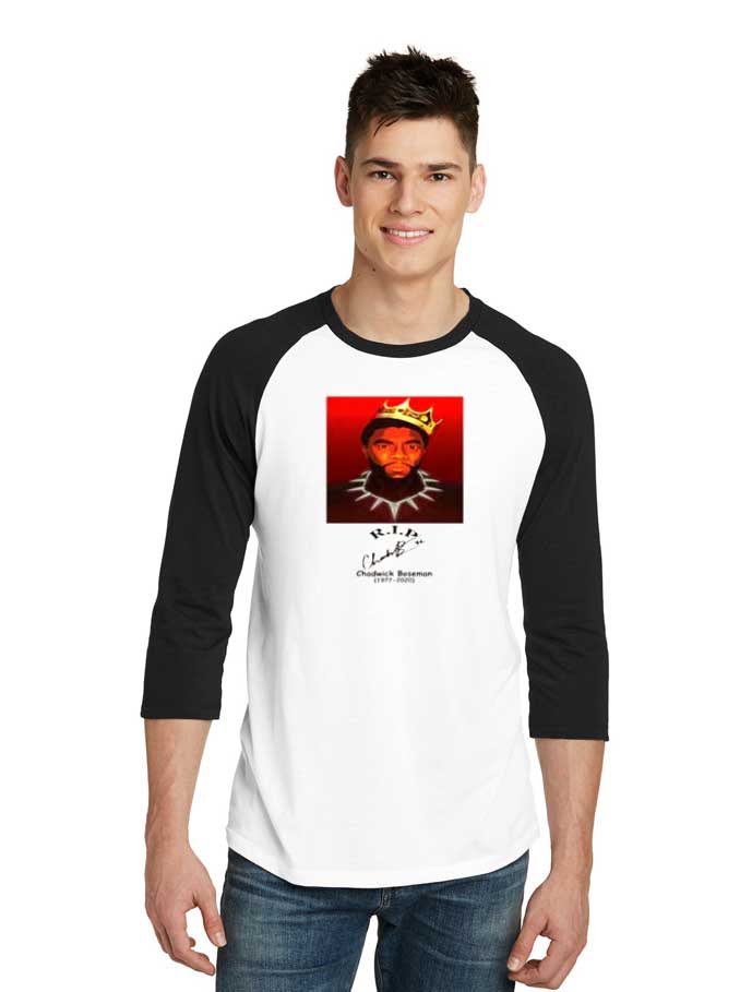 RIP Wakanda King 1977-2020 Black Panther Raglan Tee