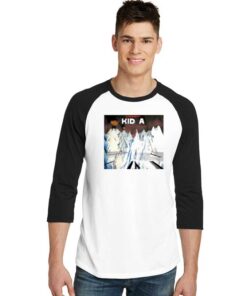 Radiohead Kid A Band Ice Mountain Raglan Tee