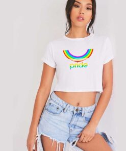 Rainbow Gay Pride Adidas Parody Crop Top Shirt
