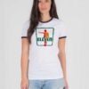 Retro Eleven Stranger Things 7 Eleven Logo Ringer Tee