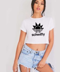 Schwifty Head Adidas Parody Crop Top Shirt