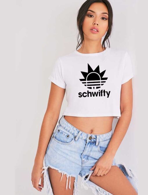 Schwifty Head Adidas Parody Crop Top Shirt