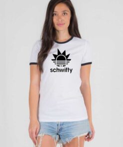 Schwifty Head Adidas Parody Ringer Tee