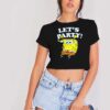 Spongebob Squarepants Lets Party Woohoo Crop Top Shirt