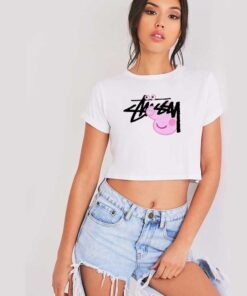 Stussy Band X Peppa Pig Eyes Crop Top Shirt