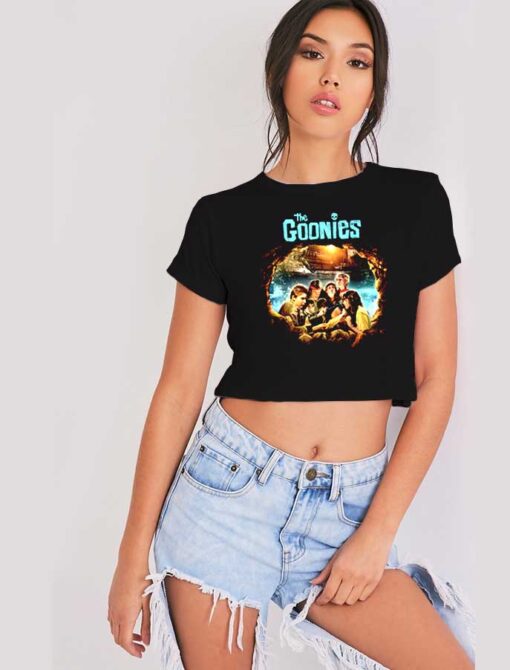 The Goonies Pirate Ship Cave Crop Top Shirt