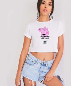 The Power Of Peppa Pig Head Crop Top Shirt