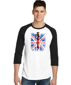 The Who Microphone British Band Raglan Tee