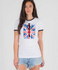 The Who Microphone British Band Ringer Tee