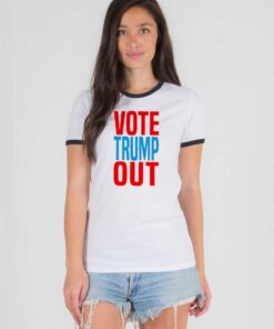 Vote Trump Out United States Election Ringer Tee