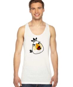 White Angry Bird X Adidas Logo Tank Top