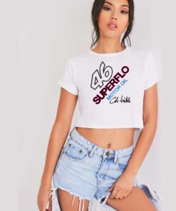 46 Superflo Motor Oil Cole Trickle Nascar Crop Top Shirt