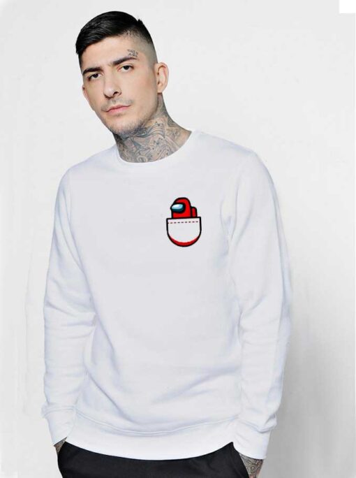 Among Us Red Impostor Pocket Style Sweatshirt