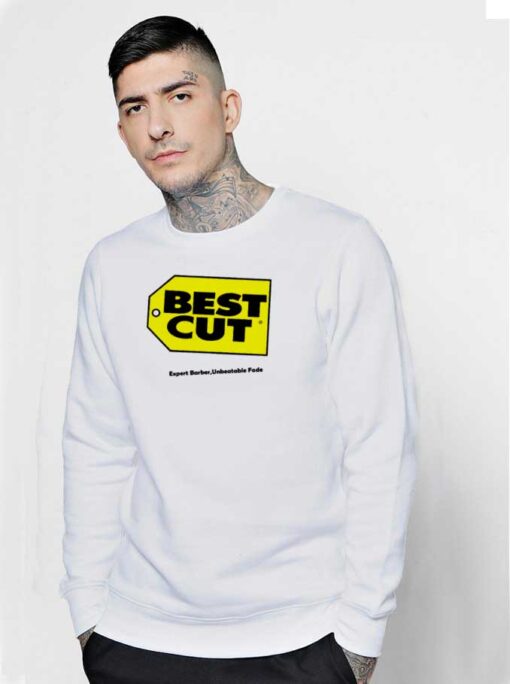 Best Cut Expert Barber Price Tag Sweatshirt