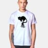Black Cat Ink Bottle Art T Shirt