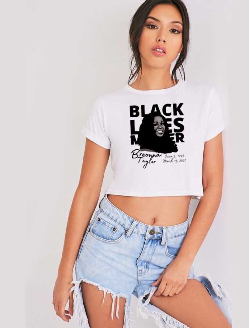 Breonna Taylor Black Lives Matter Crop Top Shirt