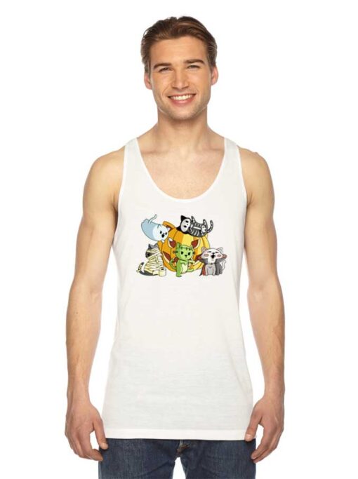 Catoween Cosplaying Halloween Cats Tank Top