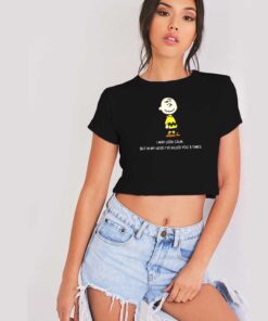 Charlie Brown I've Killed You 3 Times Crop Top Shirt