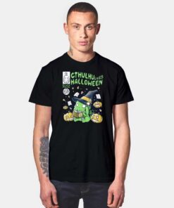 Cthulhu Likes Halloween Black Magic Book T Shirt