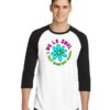 De La Soul 3 Feet High And Rising Flower Raglan Tee