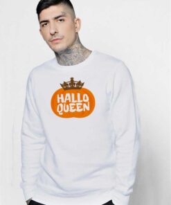 Halloqueen Crown Orange Pumpkin Sweatshirt