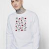 Halloween Ghosts And Pumpkins Grid Sweatshirt