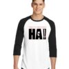 Halloween Movie Friday the 13th HA Raglan Tee