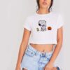 Halloween Mummy Snoopy Sleep Walking Crop Top Shirt