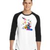 Happy Halloween Hello Kitty Pumpkin Car Raglan Tee