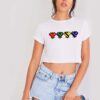 Harry Potter Hogwarts House Heart Pixelated Crop Top Shirt