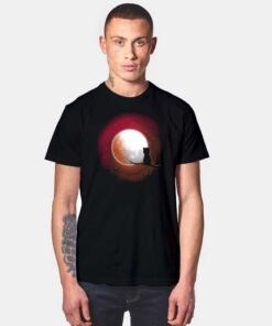 Harvest Mewn Red Moon Halloween T Shirt