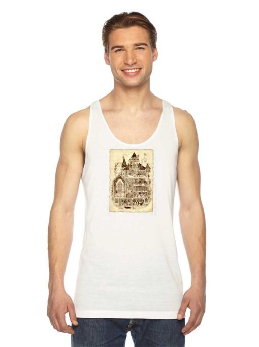 Hogwarts Magic School Diagram Picture Tank Top