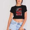 I Just Want To Eat Pizza And Watch Horror Movie Halloween Crop Top Shirt