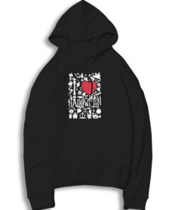 I Love Halloween Doodle Art Hoodie