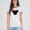 Minnie Mouse Halloween Scary Face Ringer Tee