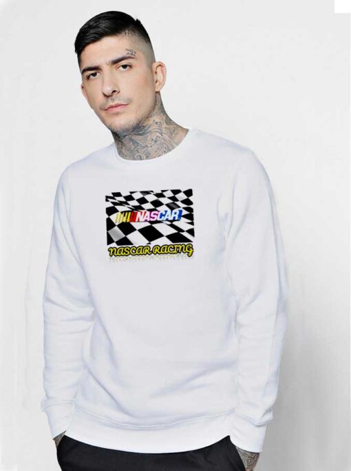 Nascar Racing Check Flag Logo Sweatshirt