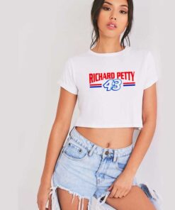 Nascar Richard Petty 43 Logo Crop Top Shirt