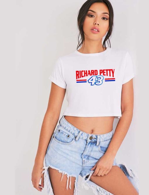 Nascar Richard Petty 43 Logo Crop Top Shirt