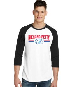 Nascar Richard Petty 43 Logo Raglan Tee