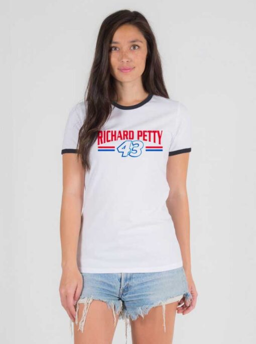 Nascar Richard Petty 43 Logo Ringer Tee