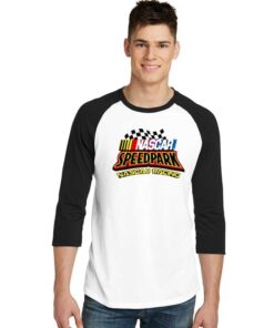 Nascar Speedpark Nascar Racing Flag Raglan Tee