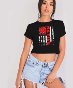 Native People American Indian Flag Crop Top Shirt