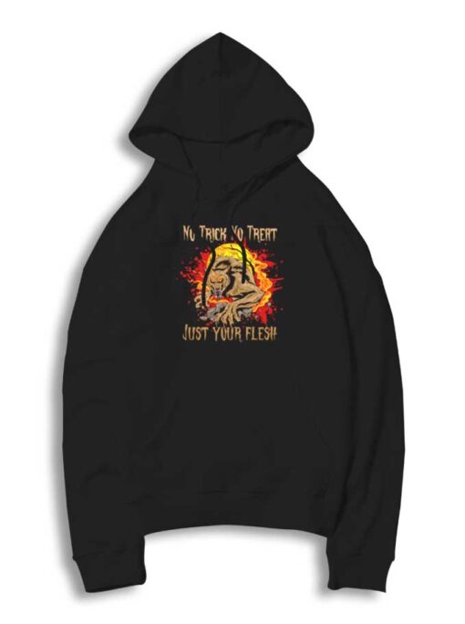 No Trick No Treat Halloween Werewolf Hoodie