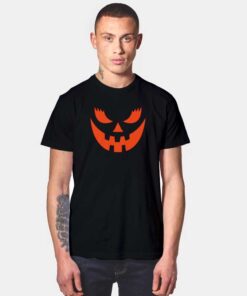 Pumpkin Halloween Women Face T Shirt