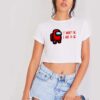 Red Impostor It Wasn't Me I Was In WC Crop Top Shirt