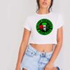 Silver Shamrock Novelties Halloween Mask Crop Top Shirt