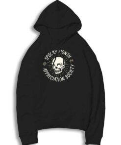 Spooky Month Appreciation Society Halloween Skull Hoodie